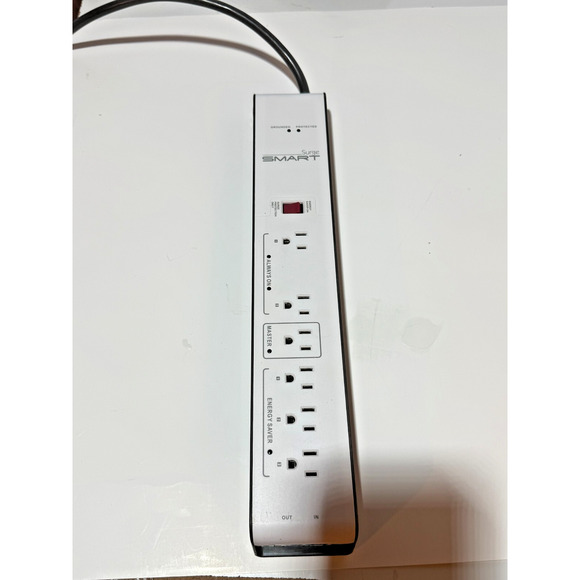 SurgeSmart Energy Saver Power Strip 7-Outlet Surge Protector - No Box - Picture 1 of 4